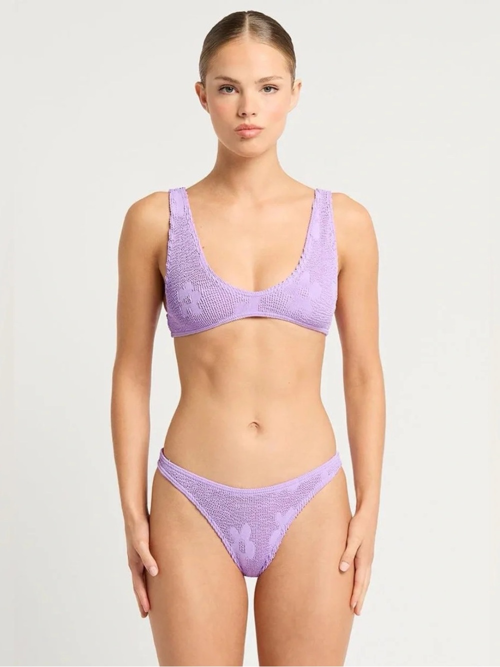 Bond- Eye Lilac Bikini Set super stretchy and supportive one size fits all nwt
